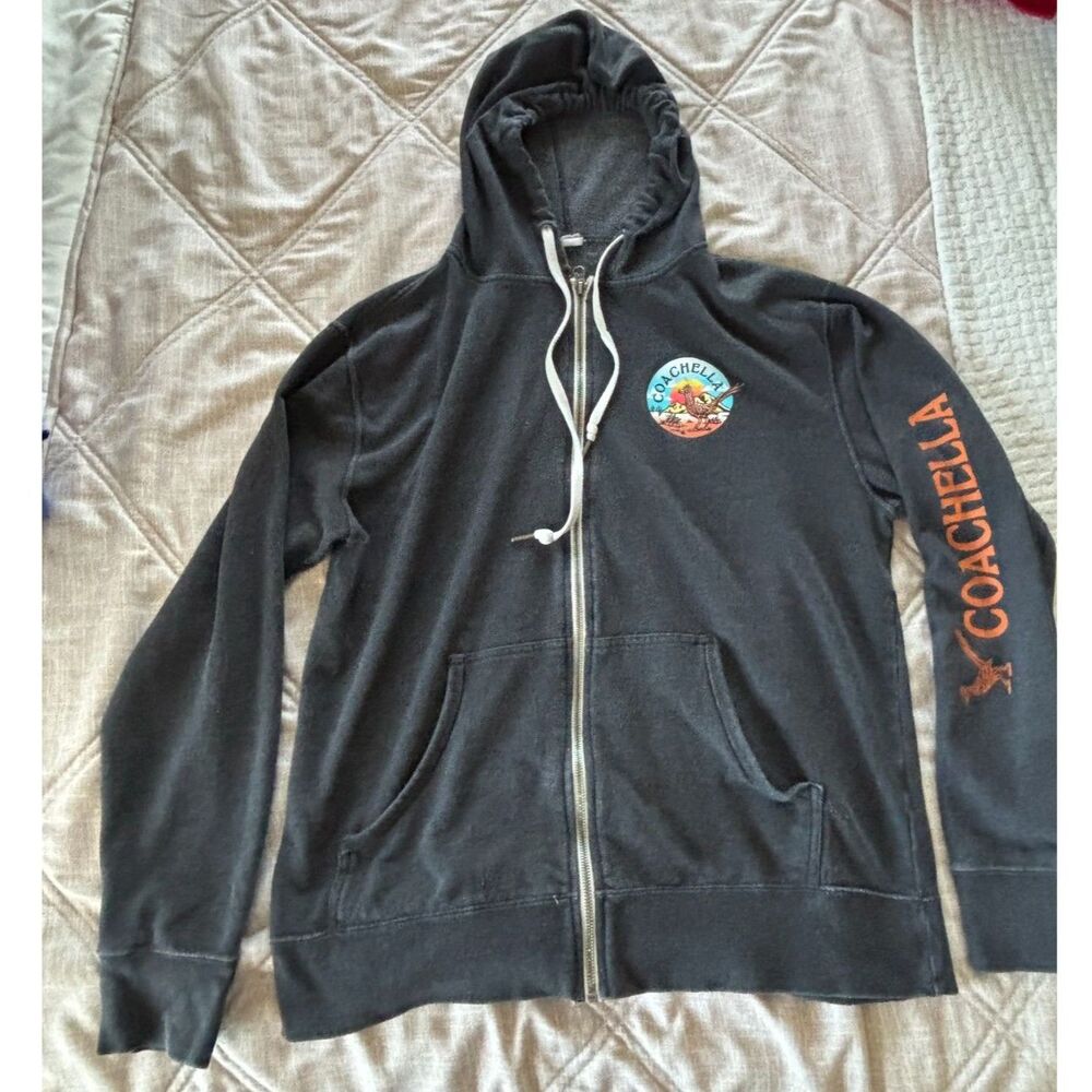 Official Coachella 2018 Music Festival Lineup Zip-Up Hoodie Black One Size